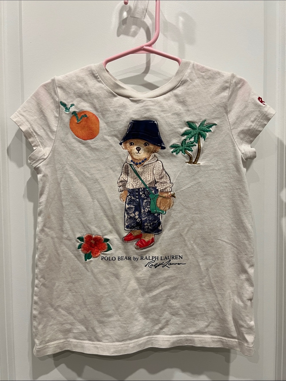 Polo by Ralph Lauren White Tee with Polo Bear Graphic